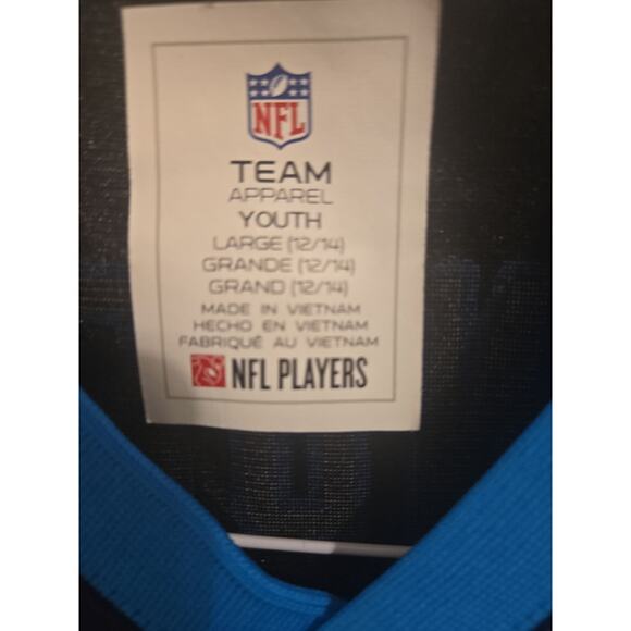 Carolina Panthers Miles Sanders  #6 NFL Football Jersey Youth Large Blue Black - Picture 2 of 6